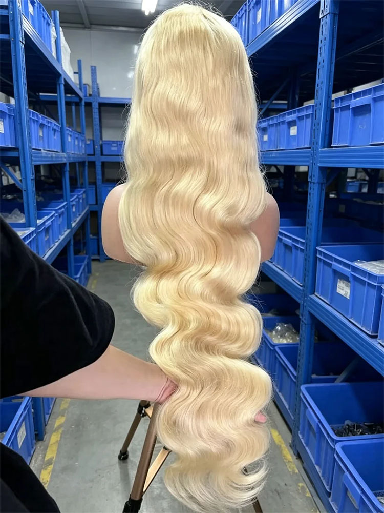 613 Blonde Body Wave Lace Front Wig - Pelucas de cabello humano con frente