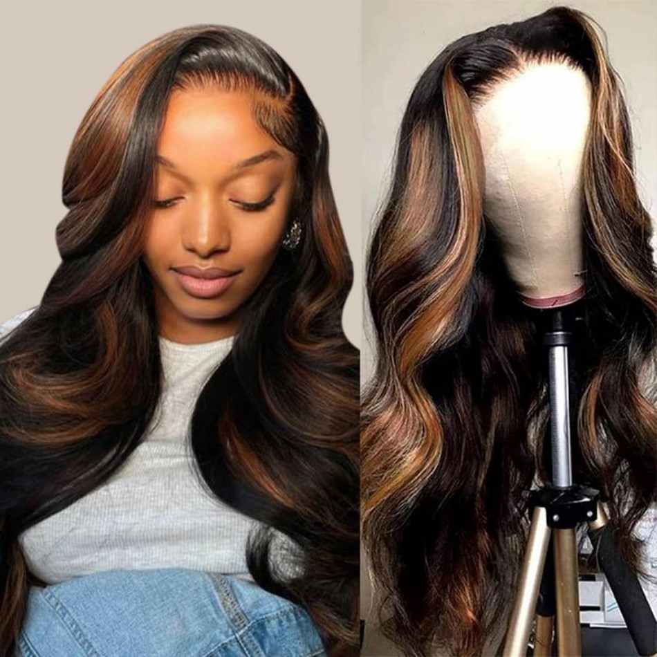 Hd Lace Frontal Wig Human Hair Pre Plucked - Pelucas de cabello humano ondulado P1B30,