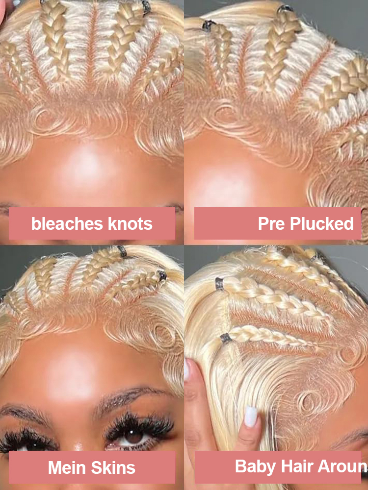 Pelucas de cabello humano con  - 613 Blonde Body Wave Lace Front Wig reseña y precio