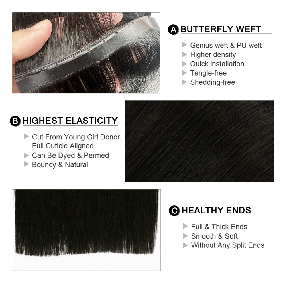 Extensiones de Cabello Humano  - Invisible Tape In Extensions Real Hair reseña y precio