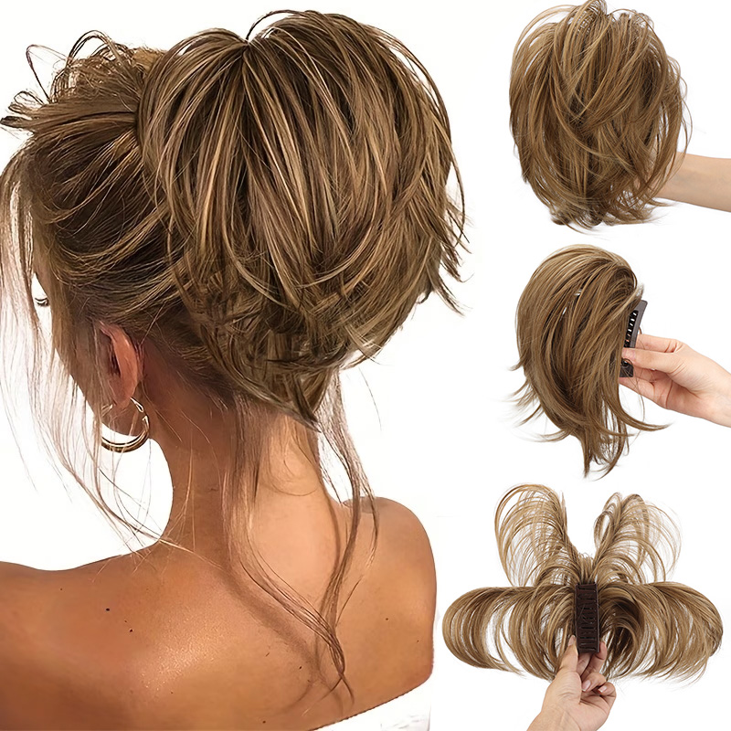 Extensiones de cola de caballo - Claw Clip Messy Bun Hair Piece reseña y precio