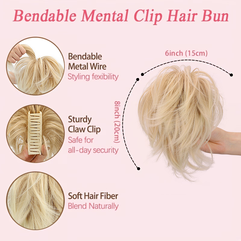 Extensiones de cola de caballo - Claw Clip Messy Bun Hair Piece reseña y precio