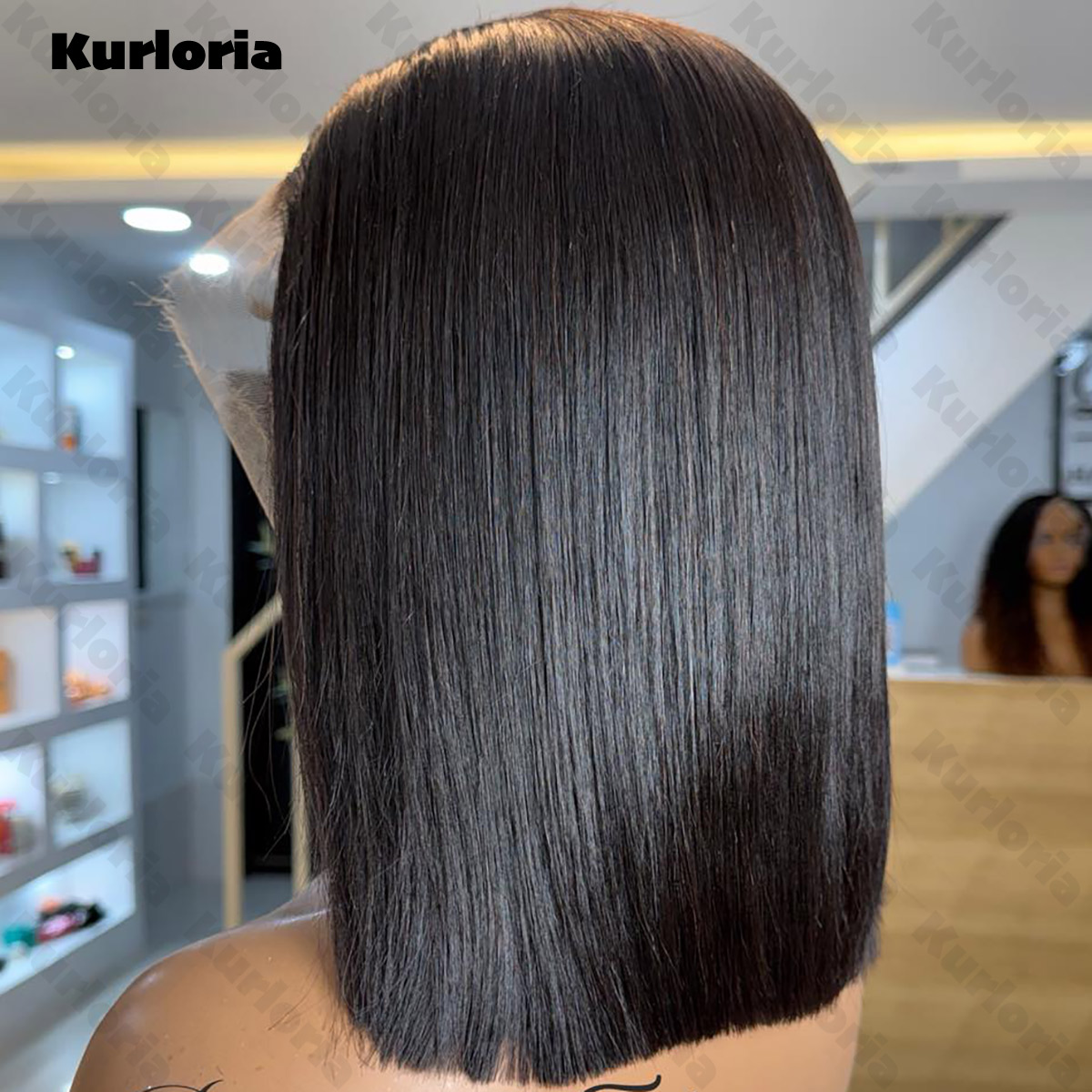 Peluca Bob Liso Natural Negra  - Glueless Wear And Go Human Hair Wig reseña y precio