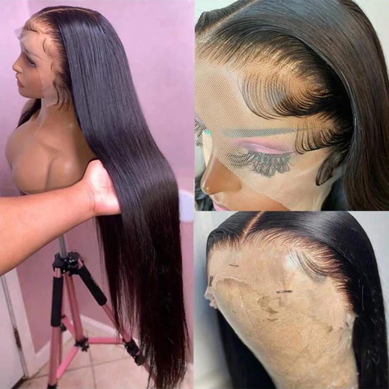 Peluca lisa de 30 pulgadas, he - Glueless Wear And Go Human Hair Wig reseña y precio