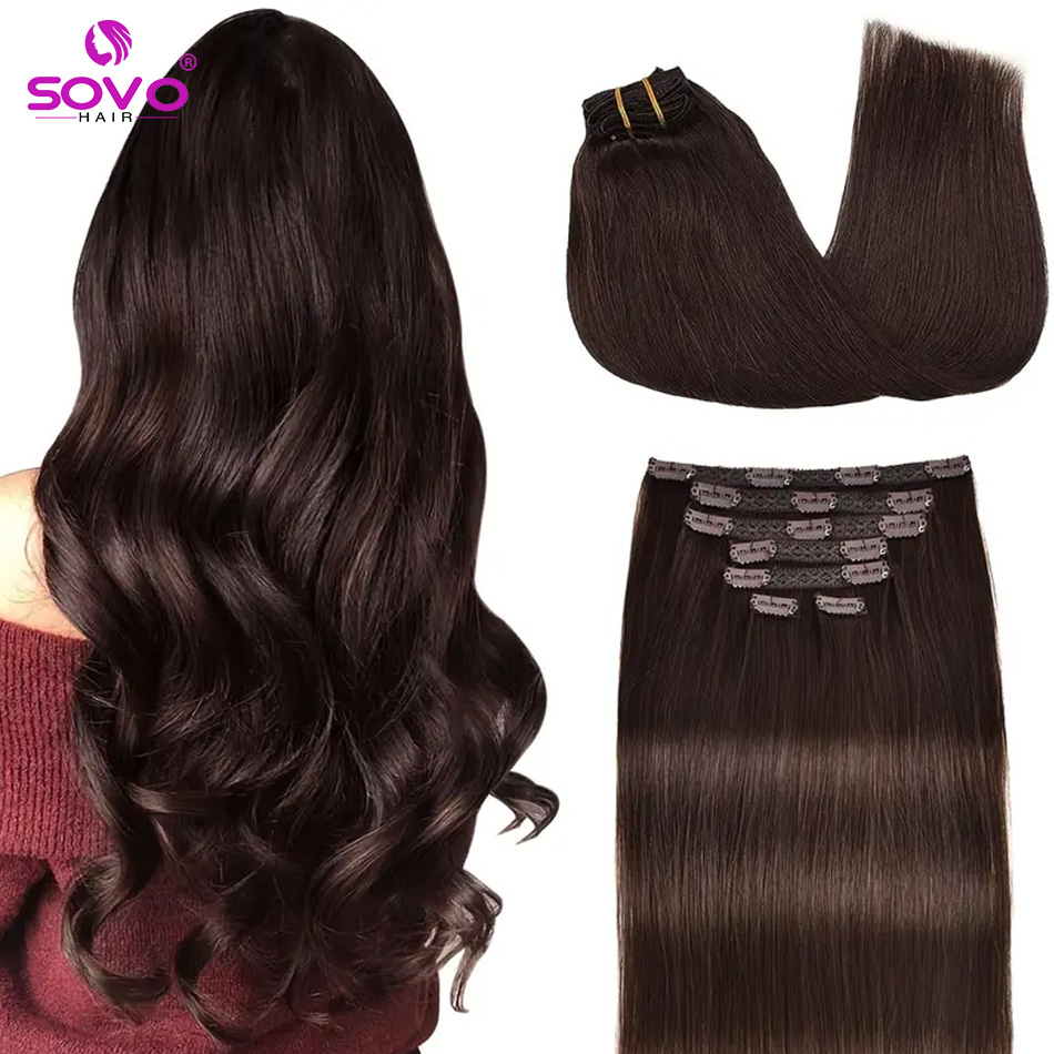 Extensiones de cabello con cli - Seamless Clip In Hair Extensions Human Hair reseña y precio