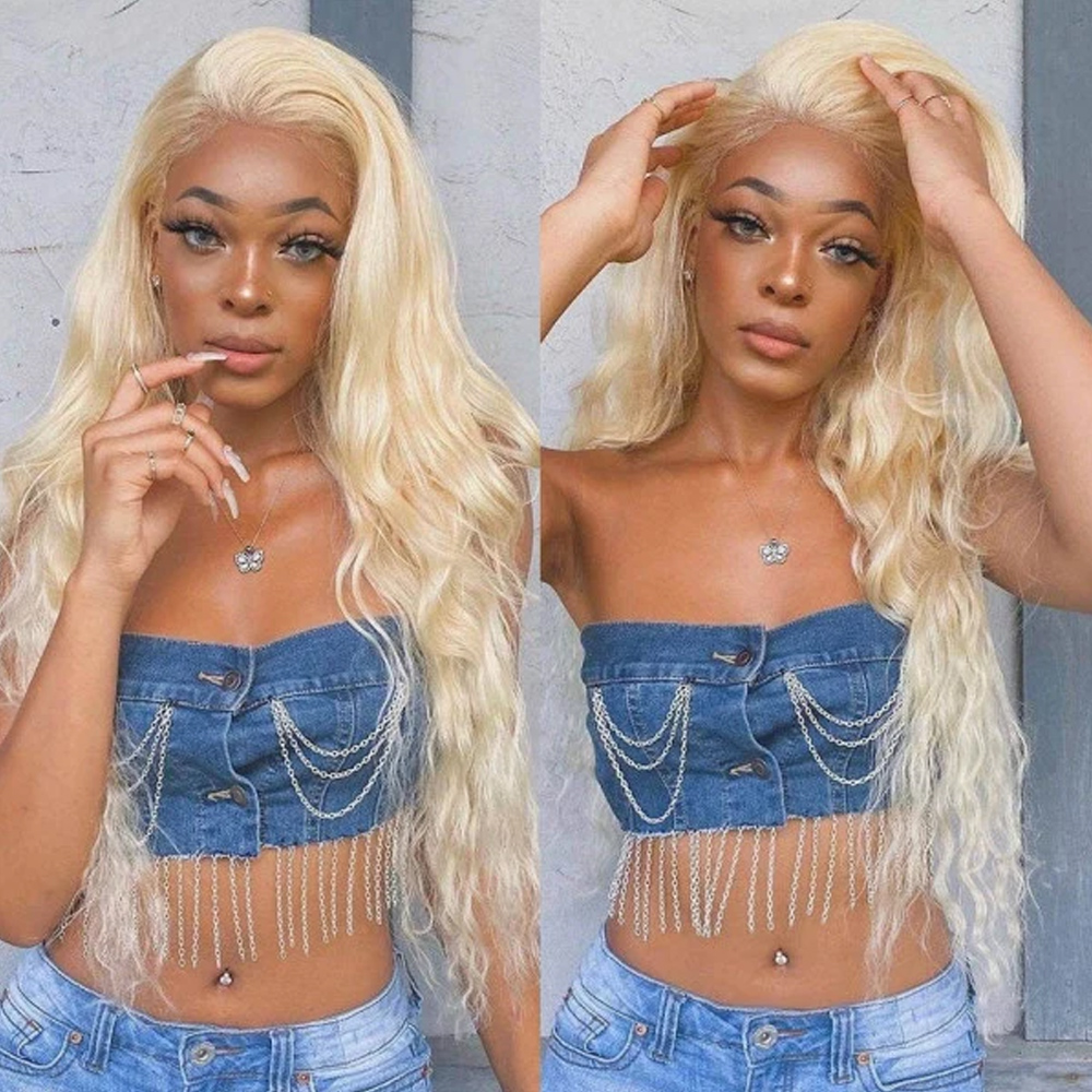 Peluca de encaje HD con cordón - 613 Blonde Body Wave Lace Front Wig reseña y precio