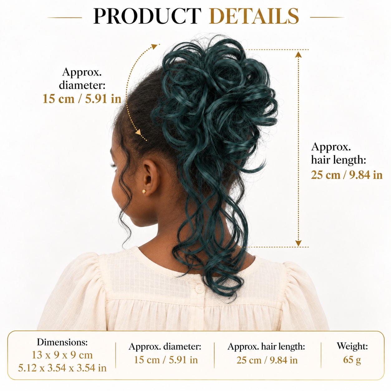Postizo de pelo rizado con pin - Claw Clip Messy Bun Hair Piece reseña y precio